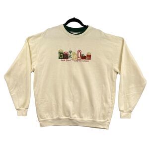 VTG 90s MCCC Sportswear Grandma Next Best Thing To Santa Sweatshirt Womens Sz XL